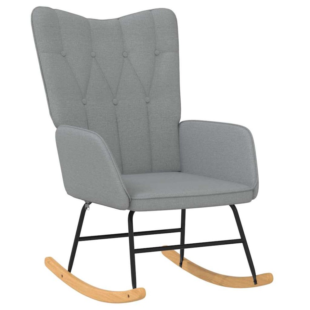 vidaXL Scaun balansoar, gri deschis, material textil