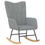 vidaXL Scaun balansoar, gri deschis, material textil vidaXL Scaun balansoar, gri deschis, material textil