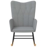 vidaXL Scaun balansoar, gri deschis, material textil vidaXL Scaun balansoar, gri deschis, material textil