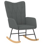 vidaXL Scaun balansoar, gri închis, material textil