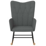 vidaXL Scaun balansoar, gri închis, material textil
