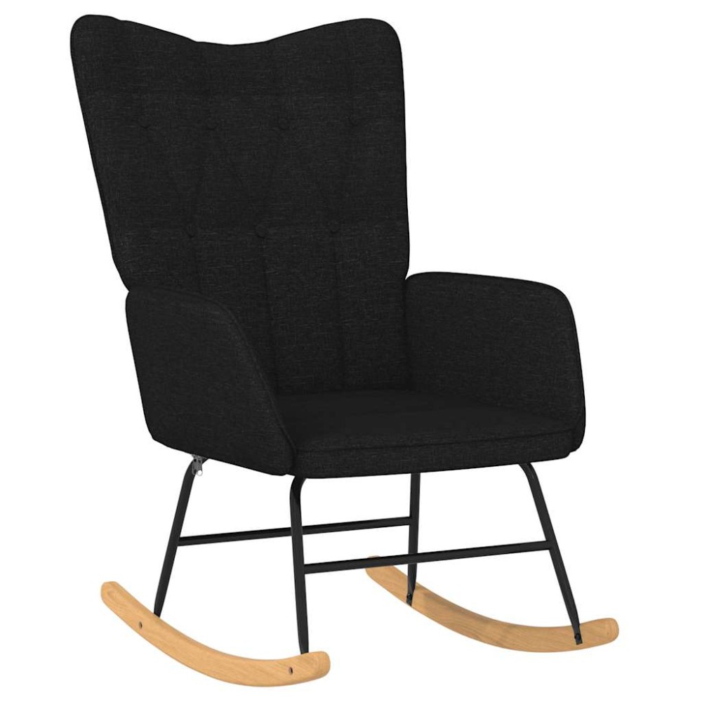 vidaXL Scaun balansoar, negru, material textil
