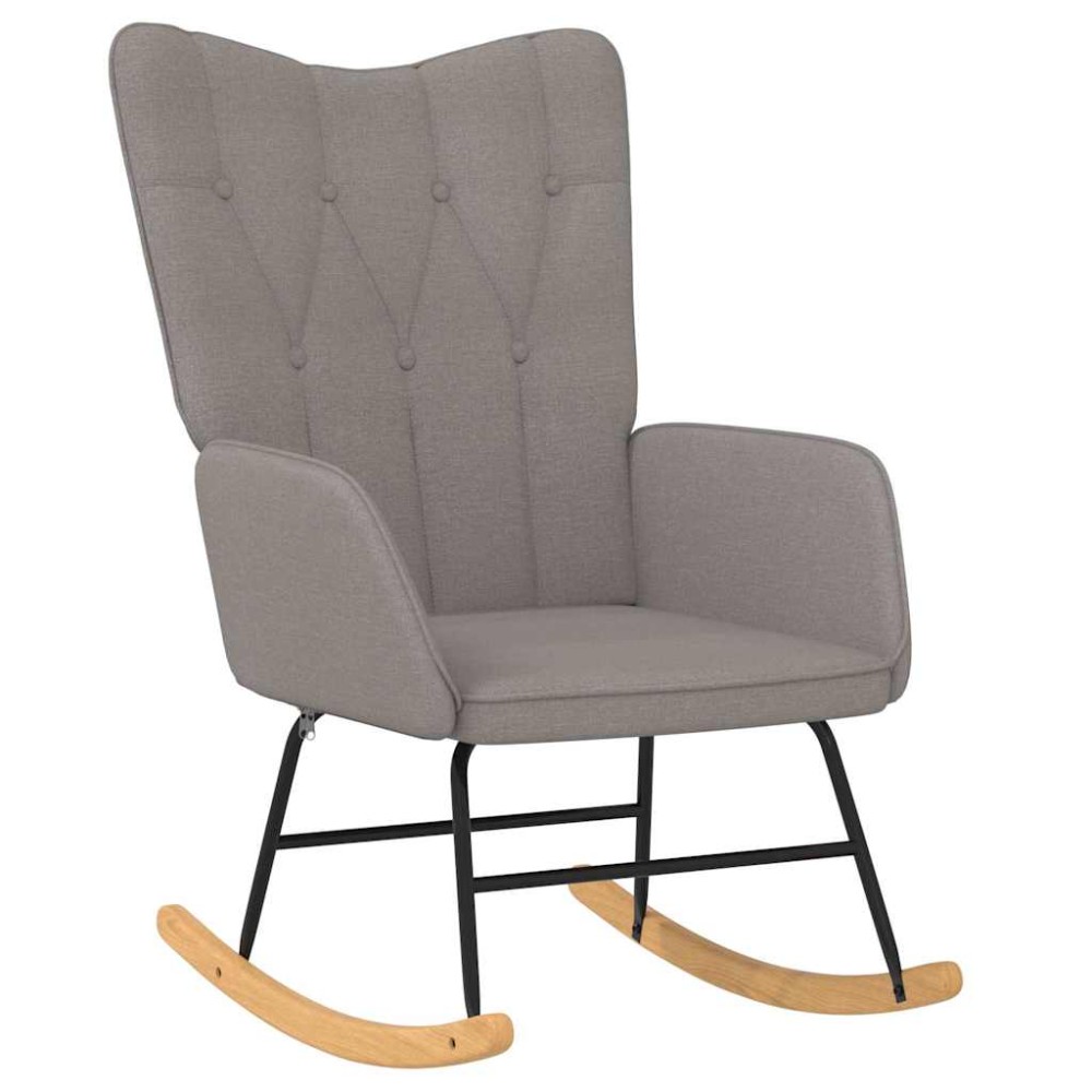 vidaXL Scaun balansoar, gri taupe, material textil