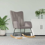 vidaXL Scaun balansoar, gri taupe, material textil vidaXL Scaun balansoar, gri taupe, material textil