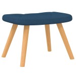 vidaXL Scaun balansoar cu taburet, albastru, textil vidaXL Scaun balansoar cu taburet, albastru, textil