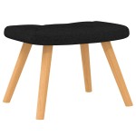 vidaXL Scaun balansoar cu taburet, negru, textil vidaXL Scaun balansoar cu taburet, negru, textil