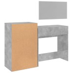 vidaXL Set de măsuță de toaletă, 3 piese, gri beton, lemn prelucrat vidaXL Set de măsuță de toaletă, 3 piese, gri beton, lemn prelucrat