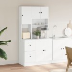 vidaXL Dulap de bucătărie, alb, 95x50x180 cm, lemn prelucrat vidaXL Dulap de bucătărie, alb, 95x50x180 cm, lemn prelucrat
