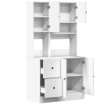vidaXL Dulap de bucătărie, alb, 95x50x180 cm, lemn prelucrat vidaXL Dulap de bucătărie, alb, 95x50x180 cm, lemn prelucrat
