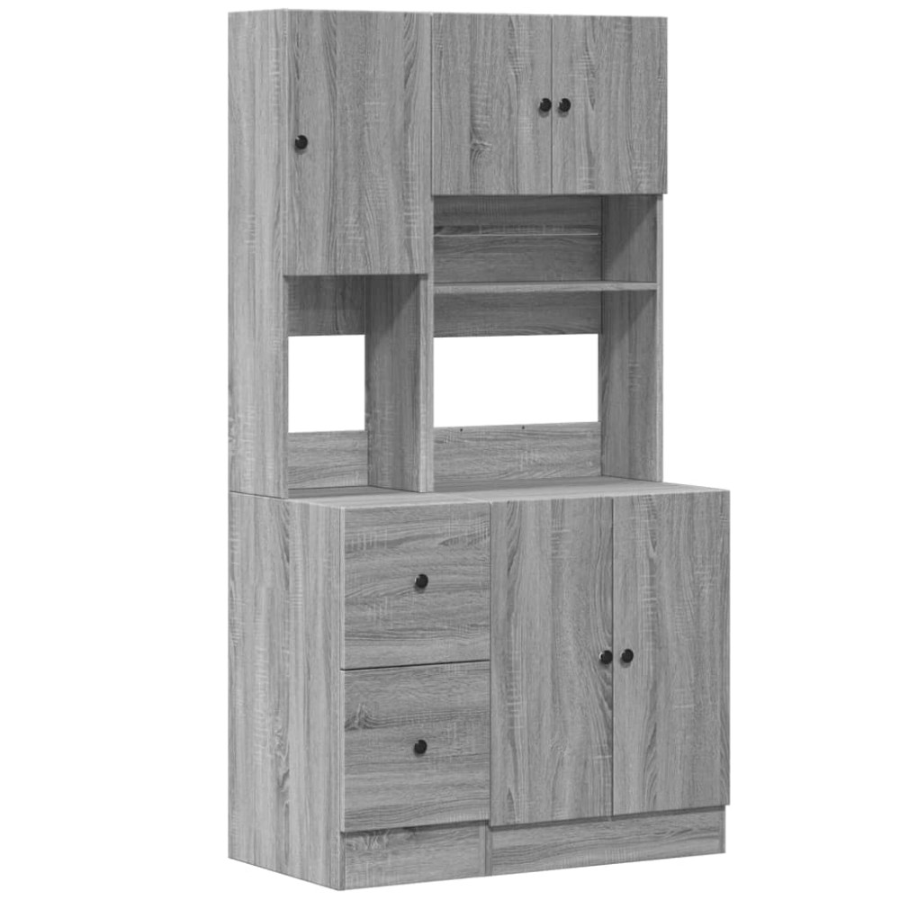 vidaXL Dulap de bucătărie, gri sonoma, 95x50x180 cm lemn prelucrat
