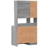 vidaXL Dulap de bucătărie, gri sonoma, 95x50x180 cm lemn prelucrat