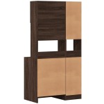 vidaXL Dulap de bucătărie, stejar maro, 95x50x180 cm, lemn prelucrat