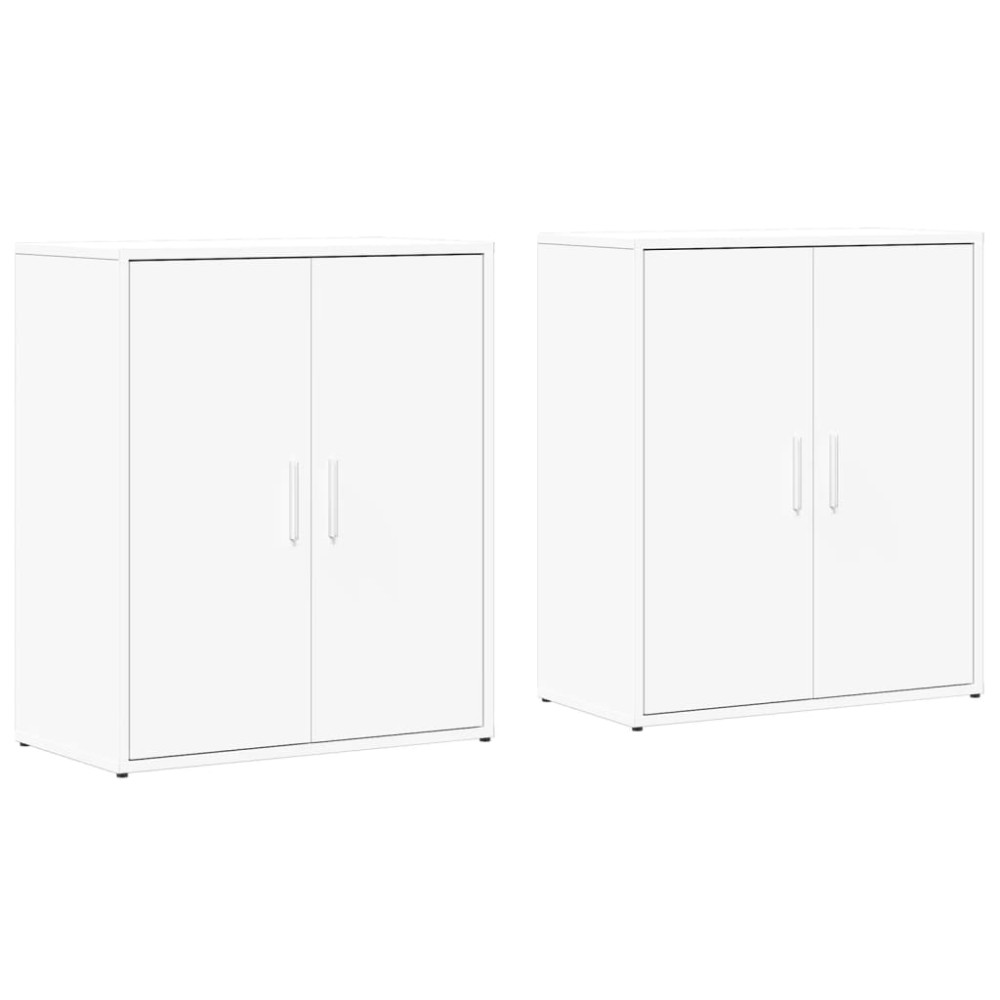 vidaXL Dulapuri, 2c., alb, 60x31x70 cm, lemn prelucrat