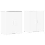 vidaXL Dulapuri, 2c., alb, 60x31x70 cm, lemn prelucrat vidaXL Dulapuri, 2c., alb, 60x31x70 cm, lemn prelucrat