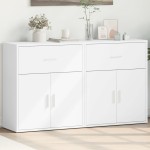 vidaXL Dulapuri, 2c., alb, 60x31x70 cm, lemn prelucrat vidaXL Dulapuri, 2c., alb, 60x31x70 cm, lemn prelucrat