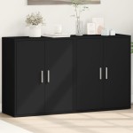 vidaXL Dulapuri, 2 buc., negru, 60x31x70 cm, lemn prelucrat vidaXL Dulapuri, 2 buc., negru, 60x31x70 cm, lemn prelucrat