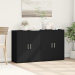 vidaXL Dulapuri, 2 buc., negru, 60x31x70 cm, lemn prelucrat vidaXL Dulapuri, 2 buc., negru, 60x31x70 cm, lemn prelucrat