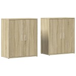 vidaXL Dulapuri, 2 buc., stejar sonoma, 60x31x70 cm, lemn prelucrat