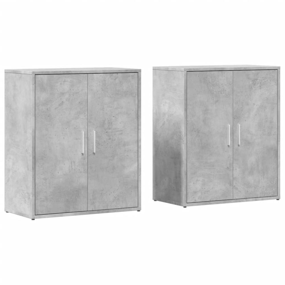 vidaXL Dulapuri, 2 buc., gri beton, 60x31x70 cm, lemn prelucrat