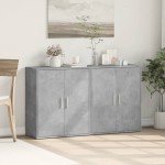 vidaXL Dulapuri, 2 buc., gri beton, 60x31x70 cm, lemn prelucrat