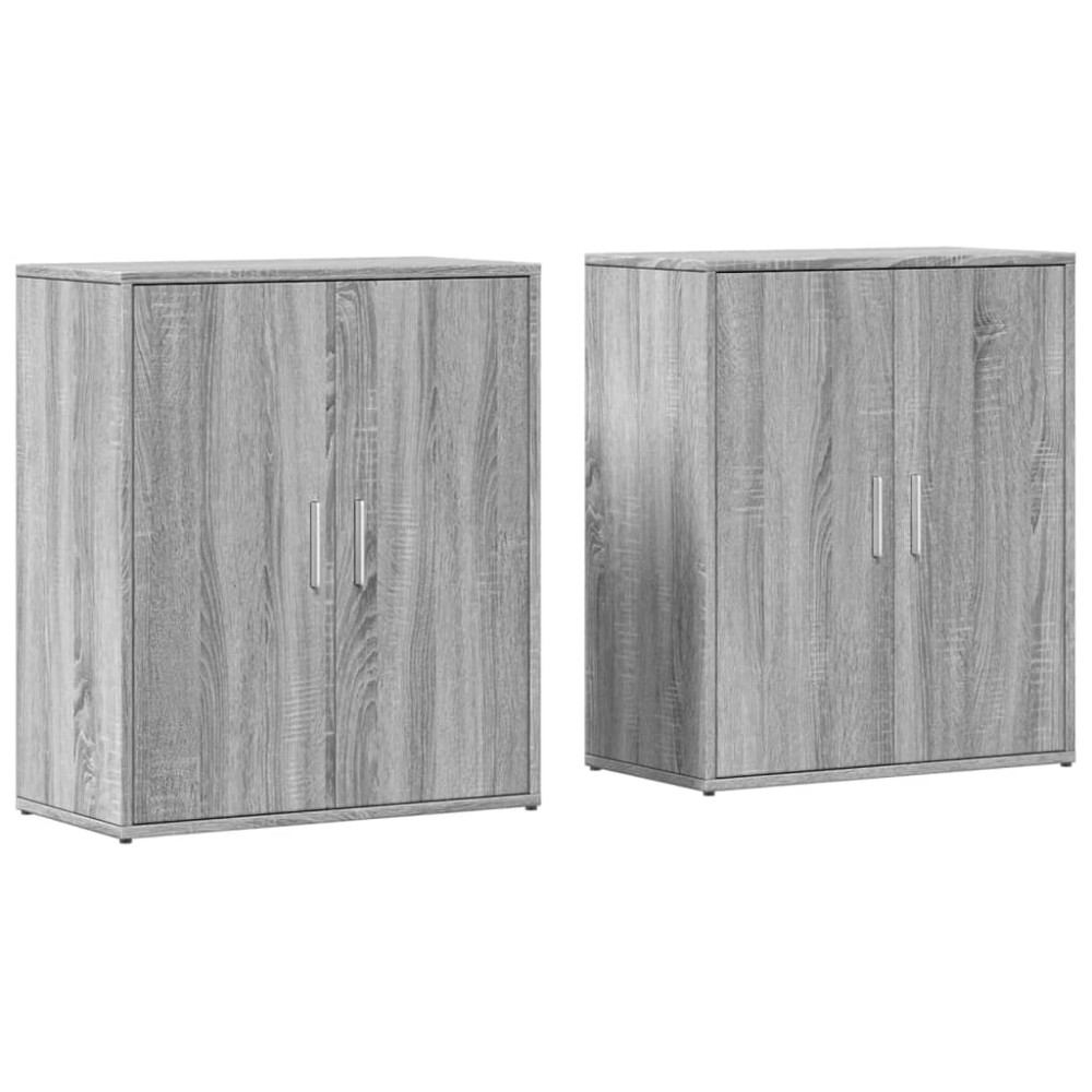 vidaXL Dulapuri, 2 buc., gri sonoma, 60x31x70 cm, lemn prelucrat
