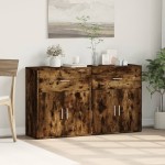 vidaXL Dulapuri, 2 buc., stejar fumuriu, 60x31x70 cm, lemn prelucrat