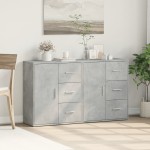 vidaXL Dulapuri, 2 buc., gri beton, 60x31x70 cm, lemn prelucrat