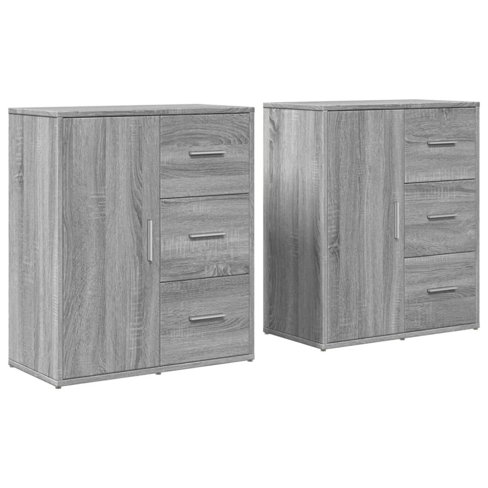 vidaXL Dulapuri, 2 buc., gri sonoma, 60x31x70 cm, lemn prelucrat