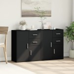 vidaXL Dulapuri, 2 buc., negru, 60x31x70 cm, lemn prelucrat