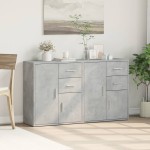vidaXL Dulapuri, 2 buc., gri beton, 60x31x70 cm, lemn prelucrat vidaXL Dulapuri, 2 buc., gri beton, 60x31x70 cm, lemn prelucrat