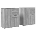 vidaXL Dulapuri, 2 buc., gri sonoma, 60x31x70 cm, lemn prelucrat