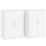 vidaXL Dulapuri, 2 buc., alb, 60x31x84 cm, lemn prelucrat