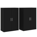 vidaXL Dulapuri, 2 buc., negru, 60x31x84 cm, lemn prelucrat