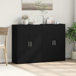 vidaXL Dulapuri, 2 buc., negru, 60x31x84 cm, lemn prelucrat