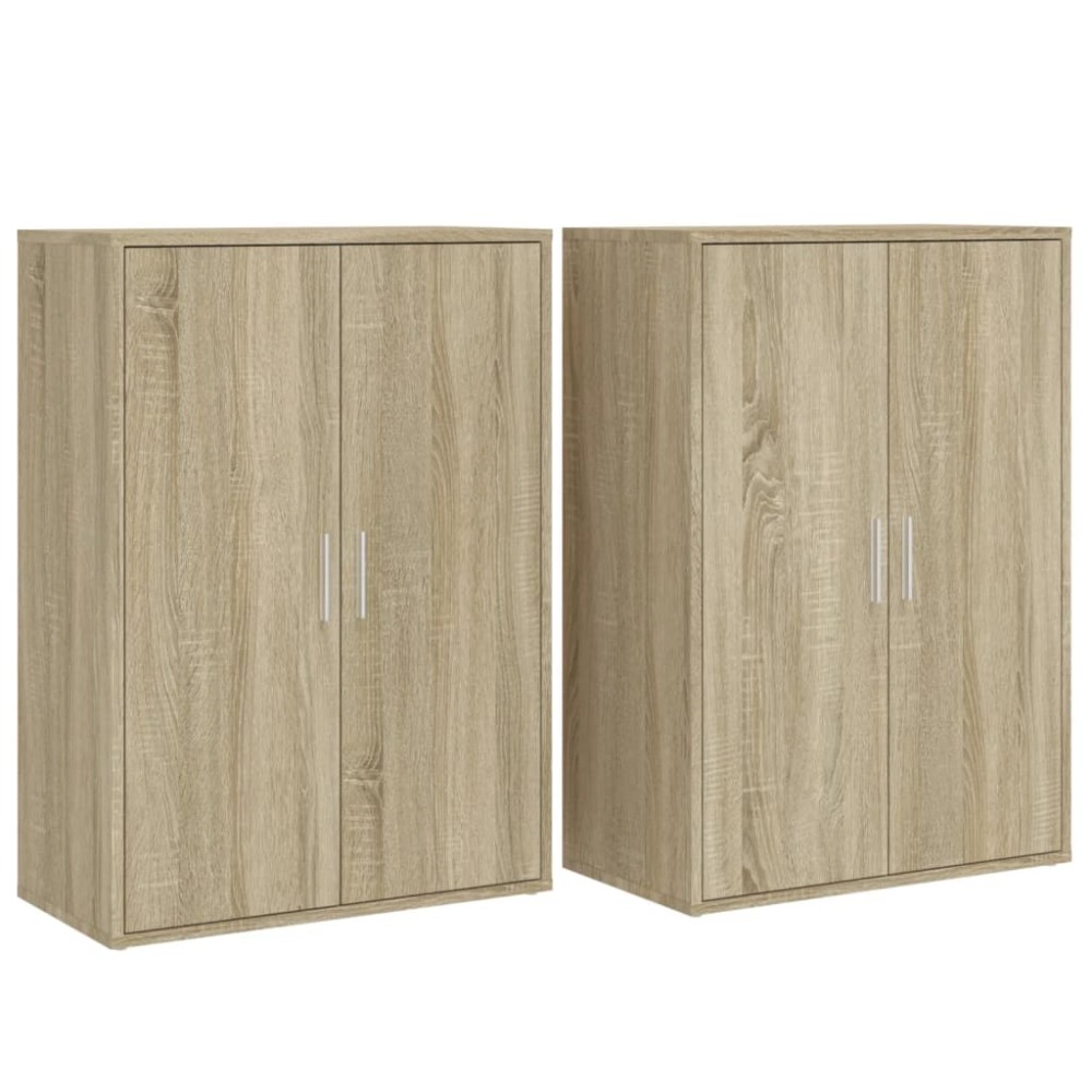 vidaXL Dulapuri, 2 buc., stejar sonoma, 60x31x84 cm, lemn prelucrat