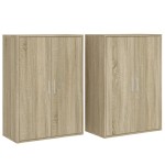 vidaXL Dulapuri, 2 buc., stejar sonoma, 60x31x84 cm, lemn prelucrat