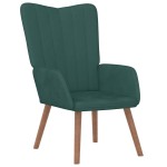 vidaXL Scaun de relaxare, verde închis, catifea vidaXL Scaun de relaxare, verde închis, catifea