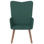vidaXL Scaun de relaxare, verde închis, catifea vidaXL Scaun de relaxare, verde închis, catifea