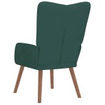 vidaXL Scaun de relaxare, verde închis, catifea vidaXL Scaun de relaxare, verde închis, catifea