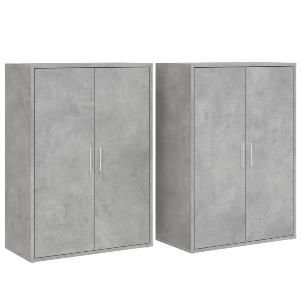 vidaXL Dulapuri, 2 buc., gri beton, 60x31x84 cm, lemn prelucrat