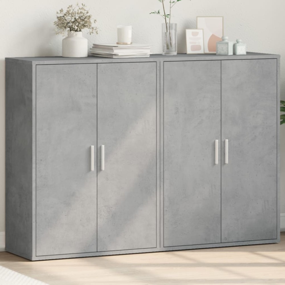 vidaXL Dulapuri, 2 buc., gri beton, 60x31x84 cm, lemn prelucrat