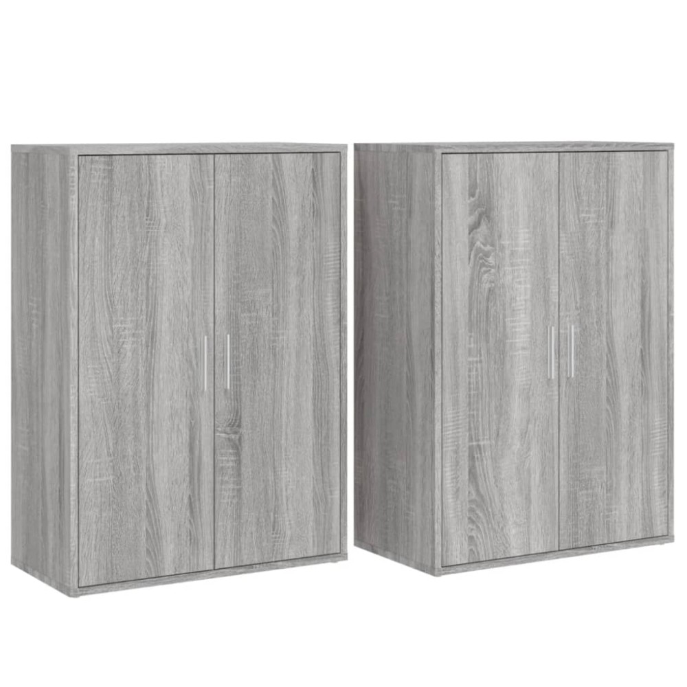vidaXL Dulapuri, 2 buc., gri sonoma, 60x31x84 cm, lemn prelucrat