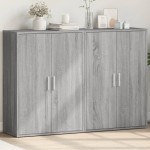 vidaXL Dulapuri, 2 buc., gri sonoma, 60x31x84 cm, lemn prelucrat