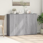 vidaXL Dulapuri, 2 buc., gri sonoma, 60x31x84 cm, lemn prelucrat
