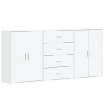 vidaXL Dulapuri, 3 buc., alb, 60x31x84 cm, lemn prelucrat vidaXL Dulapuri, 3 buc., alb, 60x31x84 cm, lemn prelucrat