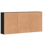 vidaXL Dulapuri, 3 buc., negru, 60x31x84 cm, lemn prelucrat vidaXL Dulapuri, 3 buc., negru, 60x31x84 cm, lemn prelucrat