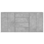 vidaXL Dulapuri, 3 buc., gri beton, 60x31x84 cm, lemn prelucrat vidaXL Dulapuri, 3 buc., gri beton, 60x31x84 cm, lemn prelucrat