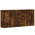 vidaXL Dulapuri, 3 buc., stejar fumuriu, 60x31x84 cm, lemn prelucrat vidaXL Dulapuri, 3 buc., stejar fumuriu, 60x31x84 cm, lemn prelucrat