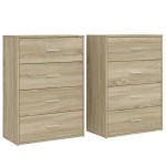 vidaXL Dulapuri, 2 buc., stejar sonoma, 60x31x84 cm, lemn prelucrat
