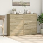 vidaXL Dulapuri, 2 buc., stejar sonoma, 60x31x84 cm, lemn prelucrat